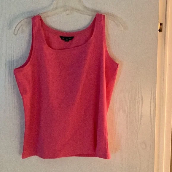 Lands' End Pink Fitted Tank Top - Picture 1 of 3
